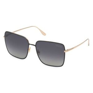 Tom Ford Women's Square Sunglasses in Black and Gold